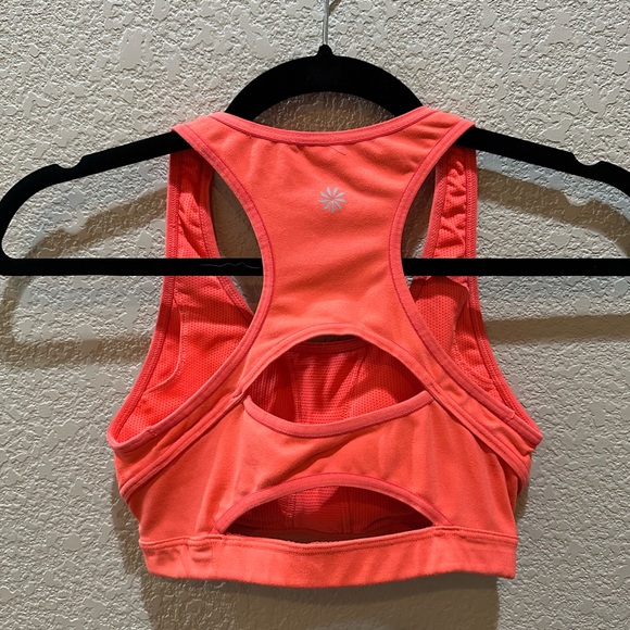 Athleta Triple Threat Sports Bra, Size XS, Orange - Picture 2 of 4